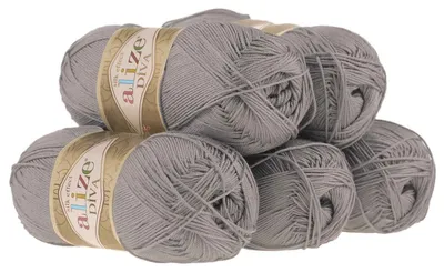 5 x 100g Strickgarn ALIZE DIVA - Häkelgarn Wolle Sommer Stricken Häkeln
