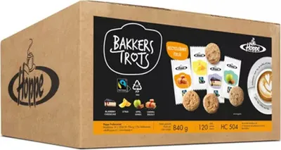 Image de Hoppe - Biscuits Hoppe Bakers Stolz Fairtrade Cookie Mix | Box in 120 Stück