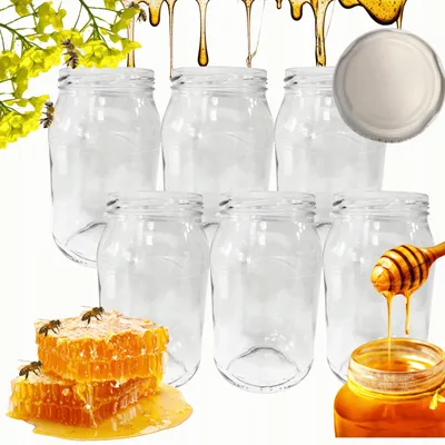 Produktbild von Wamar-Sosenka Glasbehälter 900ml Einmachgläser 6 Stück 82mm