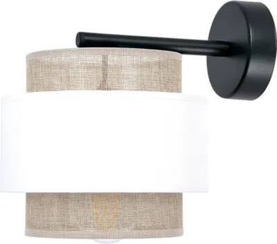 Immagine prodotto di Applique SARA bianco-beige-nero 1xE27x40W in tessuto, dimensioni: 25x20x27 cm, IP20, Kaja