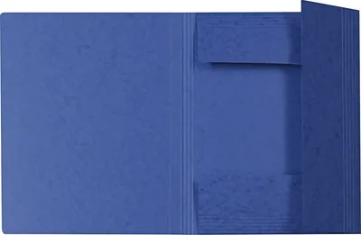 Produktbild von Eckspannmappe A4 390g/qm Karton blau Packung mit 25 Stück