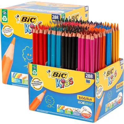 Produktbild von Evolution Buntstifte, Mine: 3 mm, L 17,5 cm, Sortierte Farben, 288Stck.