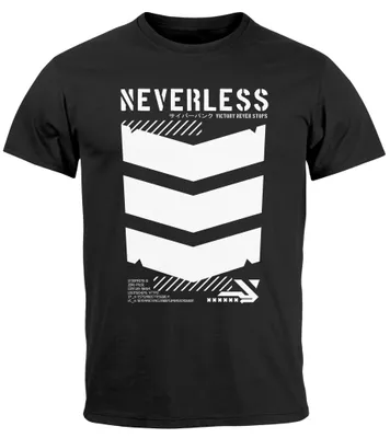 Produktbild von Herren T-Shirt Techwear Trend Motive Japanese Streetstyle Military Fashion Fashion Streetstyle Neverless® schwarz S
