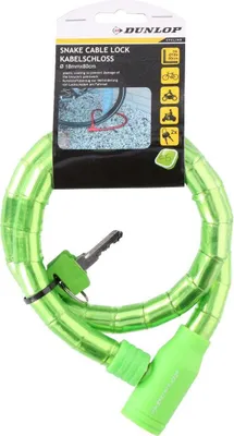 Produktbild von Spirale Fahrradschlüssel Schloss Waz 18Mmx80cm Dunlop Grün