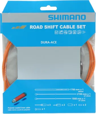 Immagine prodotto di Set cavi cambio Shimano Road rivestiti in polimero, colore: arancione