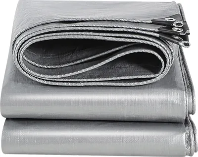 Produktbild von Silber Abdeckplane mit Ösen, UV-beständig