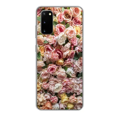Produktbild von MuchoWow® Handyhülle Schutzhülle Hülle für Samsung Galaxy S20 Rosen - Farben - Wand Silikon Softcase Handy Hülle - Bild