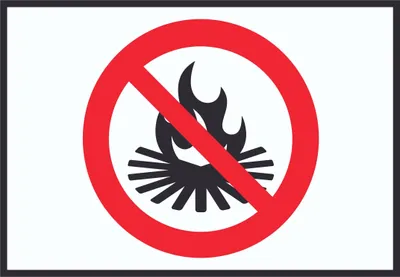 Produktbild von Lagerfeuer verboten Symbol Schild A6 (105x148mm)