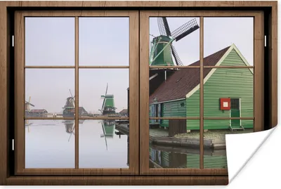 Produktbild von MuchoWow® Poster Aussicht - Mühle - Wasser 30x20 cm - Plakate - Print