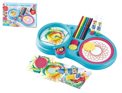 Produktbild von Playgo Spiral Zeichen Set kreatives Spielzeug 2-in-1 33-teilig