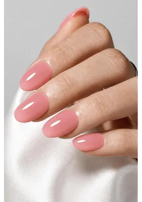 Produktbild von Künstliche Fingernägel Kurz Oval Nude Rosa Peach Pink 32 Stück mit Klebepads