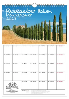 Produktbild von Reisezauber Italien Planer DIN A3 Kalender für 2027 Rom Urlaub Strand Meer Mediterran Italien - Seelenzauber
