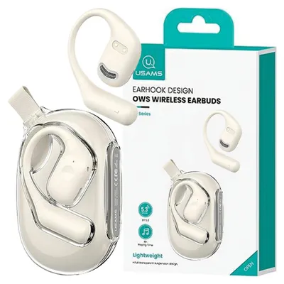 Productafbeelding van Draadloze oordopjes USAMS Bluetooth 5.3 G26 OWS, wit/wit, model BHUUG02