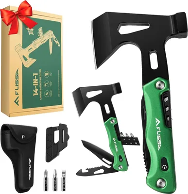 Image de kit d'accessoires de camping 14-en-1 multi-outils avec couteau pliant - Cadeaux pour hommes