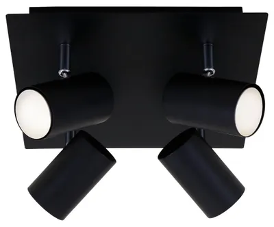 Produktbild von Deckenleuchte Spotleuchte Schwenkbar 4xGU10 40W schwarz Metall Briloner
