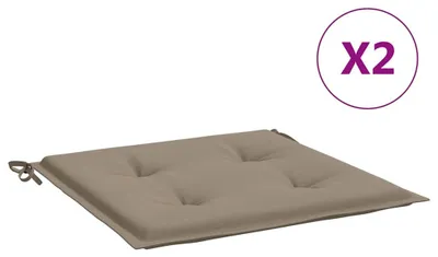 Zdjęcie produktu dla vidaXL Poduszka na krzesło ogrodowe 2 szt. Taupe 50x50x4 cm Tkanina Oxford