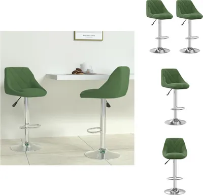 Produktbild von vidaXL Barhocker 2 Stk. Dunkelgrün Samt -  Barhocker