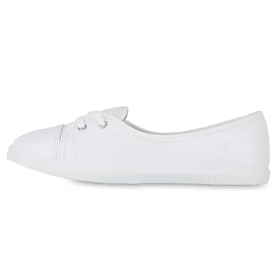 Produktbild von VAN HILL Damen Sportliche Ballerinas Bequeme Freizeit Schuhe 841299, Farbe: Weiß, Größe: 38