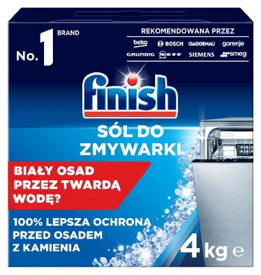 Packaging for Finish dishwasher salt.