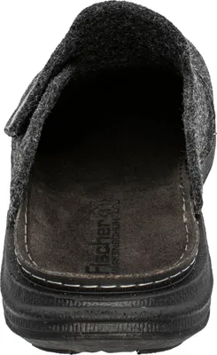 Produktbild von Fischer Herren Hausschuh aus PET Filz mit gepolstertem Lederfußbett Axel 656522, Größe:45 EU, Farbe:Grau