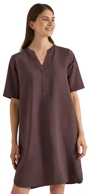Produktbild von Cecil Knielanges Kleid mit Split Neck Brown Cacao S