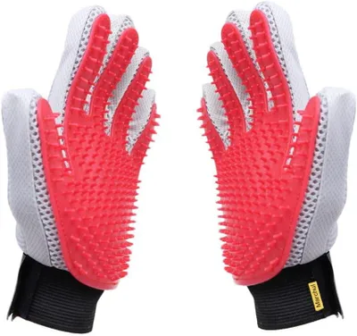 Imagen del producto de Guantes de silicona para el cuidado de animales, con 259 puntas, un par, para perros y gatos