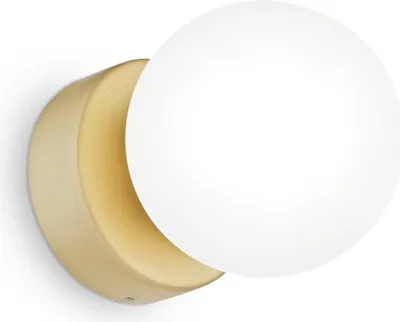 Produktbild von Zeitgenössische Wandleuchte Perlage Metall Messing 1 Licht 3W 3000K Warmes Licht