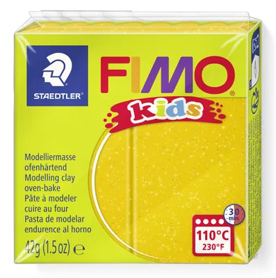 Produktbild von STAEDTLER FIMO kids 8030 ofenhärtende Modelliermasse Einzelprodukt, 42g, glitter gold