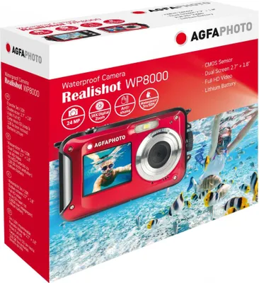Zdjęcie produktu dla AgfaPhoto Realishot WP8000, 2K Ultra HD, CMOS, 24 MP, 130 g