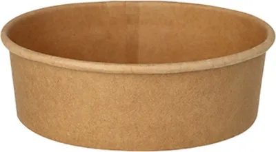 Produktbild von Starpak 50 Salatschalen, Pappe rund 500 ml Ø 15 cm · 4,6 cm braun | Folie (50 Stück)
