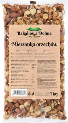 Obrázek produktu pro Ořechová směs 1 KG - Energetická svačina - Nesolená - Bez sultánek - Bohatá na omega-3 - Brainfood pro studium a školu