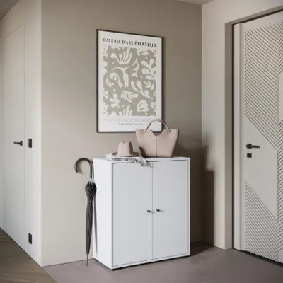 Immagine prodotto di MINIO go for it, scarpiera, piccolo armadio guardaroba "DAFNI 14", 70 cm, colore bianco