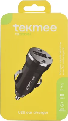 Produktbild von TEKMEE 40 44 82 31 Ladeadapter KFZ USB-A 12V schwarz