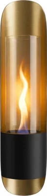 Image de cycloflame wall gold cheminée murale sûre avec flamme tourbillonnante tenderflame 16,6x81x17,5cm