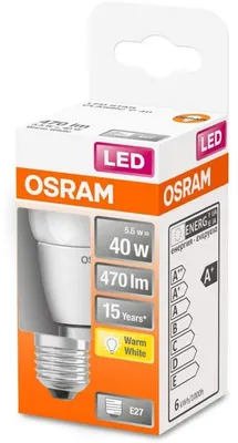 Image de Osram STAR LED bulb Warm white 2700 K 4.9 W E27 F