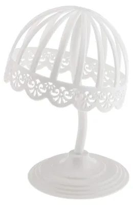 Produktbild von Perückenhalter 45 cm - Ausstellungsständer - Salonladen - Perückenständer - Rutschfeste Basis - Langlebiges Kunststoff - Perückenkopf
