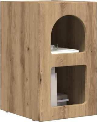 Image de vidaXL Table de chevet en chêne Artisan 29,5 x 33,5 x 50 cm, bois d'ingénierie