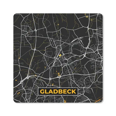 Produktbild von MuchoWow® Mauspad Mousepad Gold - Deutschland - Karte - Stadtplan - Gladbeck 30x30 cm - Mousepads - Maus Mat - Pad - Mausunterlage - Gaming