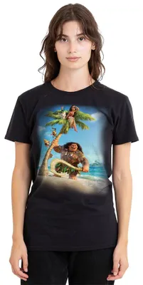 Immagine prodotto di Maglietta da donna con stampa "Moana", colore nero, taglia XXL