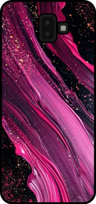 Produktbild von Smartphonica Handytasche Geeignet für Samsung Galaxy J6 Plus 2018 mit Marmordruck - TPU zurück Abdeckung Fall Marmor Design - lila rosa