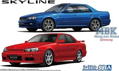 Image de Aoshima Ao20052 Nissan Er34 Skyline 25Gt-X Turbo'98/25Gt Turbo'01