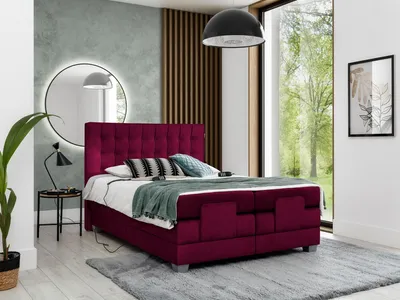 Produktbild von Doppelbett Einrichtung Luxus Bett Design Modern Holz Textil Möbel Neu