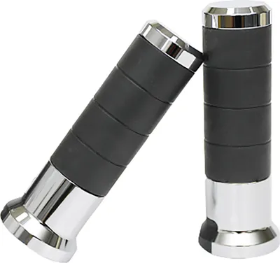 Obrázek produktu pro Vyhřívané rukojeti KOSO Titan 7/8" + 1" L=120 mm s vnějším spínačem - chromované