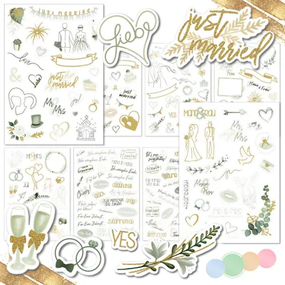 Produktbild von 180 Aufkleber für das Gästebuch zur Hochzeit