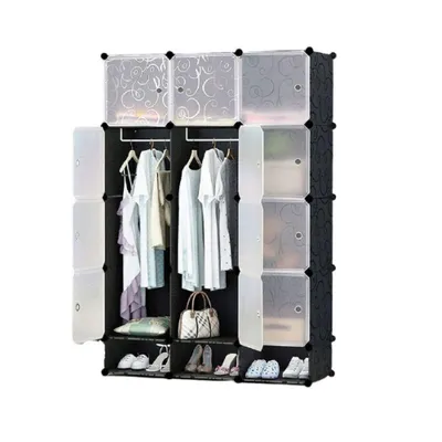 Produktbild von Rebiko MODULARER KLEIDERSCHRANK, BÜCHERREGAL, GARDEROBE, 12X SCHUHSCHRANK