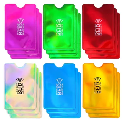 Produktbild von 18 Stück RFID Blocker Kartenhüllen, Bunte Card Sleeves, Schutzhüllen für EC-Karten, Scheckkarten und Bankkarten für Damen und Herren