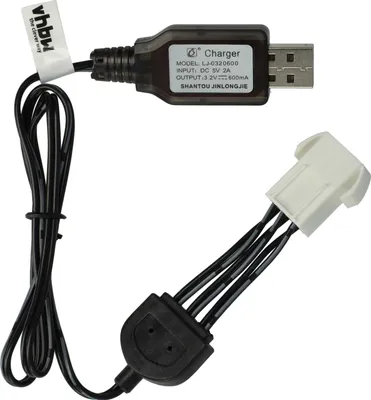 Produktbild von vhbw USB-Ladekabel kompatibel mit Hosim Vatos 9116 RC-Akkus mit SM-6P-Anschluss, RC-Modellbau Akkupacks - 50 cm 9,6 V