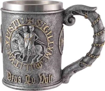 Produktbild von Kreuzritterkrug, "Deus lo vult" 600ml Metalleinsatz entnehmbar