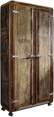Produktbild von MASSIVMOEBEL24.DE Schrank Altholz 90x38x175 mehrfarbig lackiert FREEZY #38