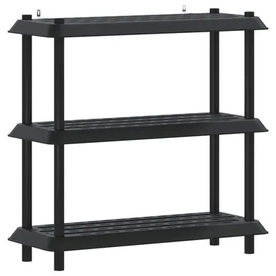 Immagine prodotto di Mobile portaoggetti a 3 ripiani, dimensioni 100 x 40 x 96 cm, in plastica PP, colore antracite